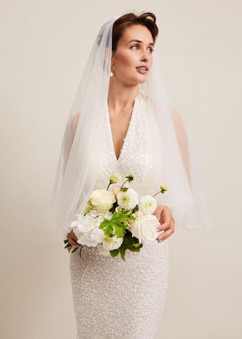 Phase Eight Short Double Tier Veil Hats White Australia | RT8093671